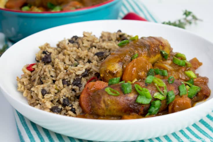 Caribbean Sausage Stew | Hint of Helen