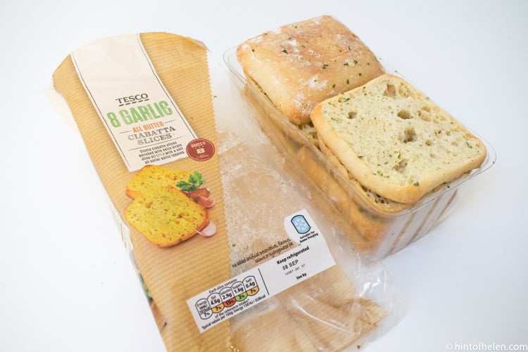 Tesco Garlic Ciabatta Slice 8 Pack, 360 G