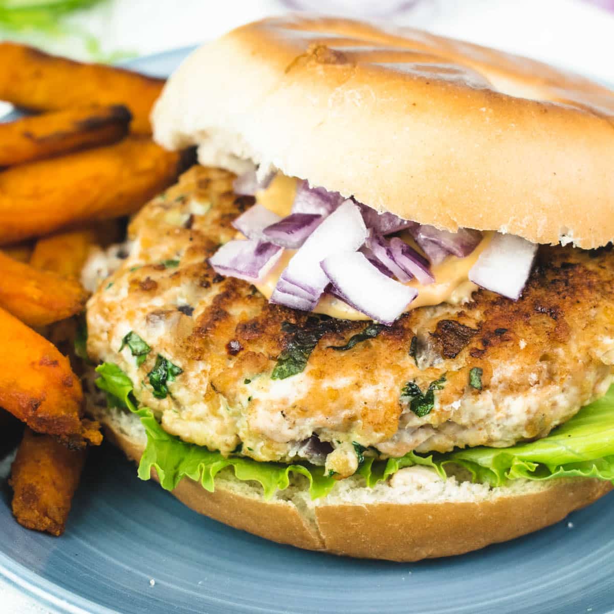 Healthy Turkey Burger Recipe | Garlic & Coridander | Hint Of Helen