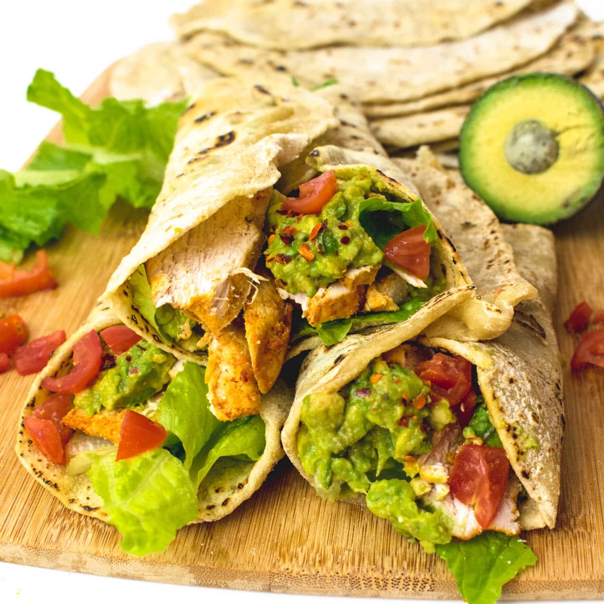 Chicken &amp; Avocado Wraps | Healthy &amp; Baked | Hint Of Helen
