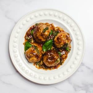 Turkey Meatballs with Basil And Sweet Chilli Recipe
