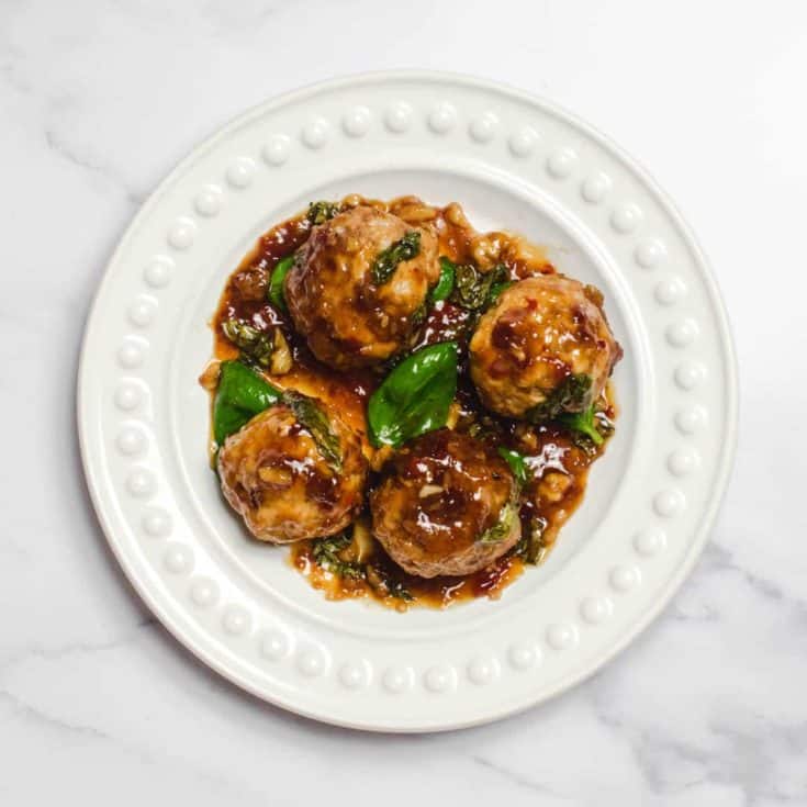 Turkey Meatballs with Basil And Sweet Chilli Recipe