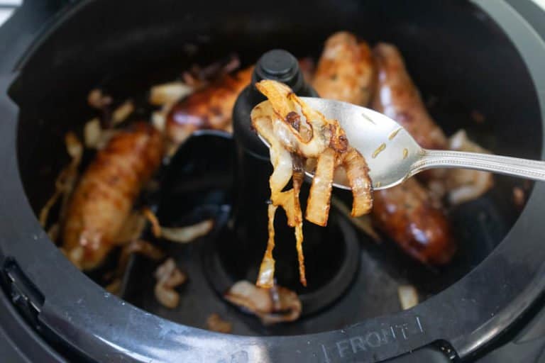 Actifry Sausages with Onion Gravy Recipes Hint Of Helen