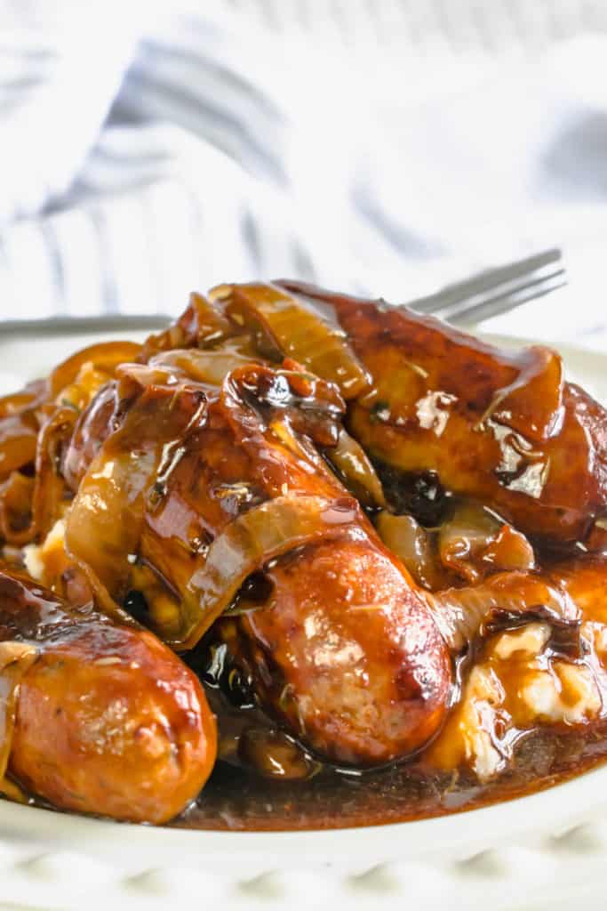Actifry Sausages with Onion Gravy Recipes Hint Of Helen