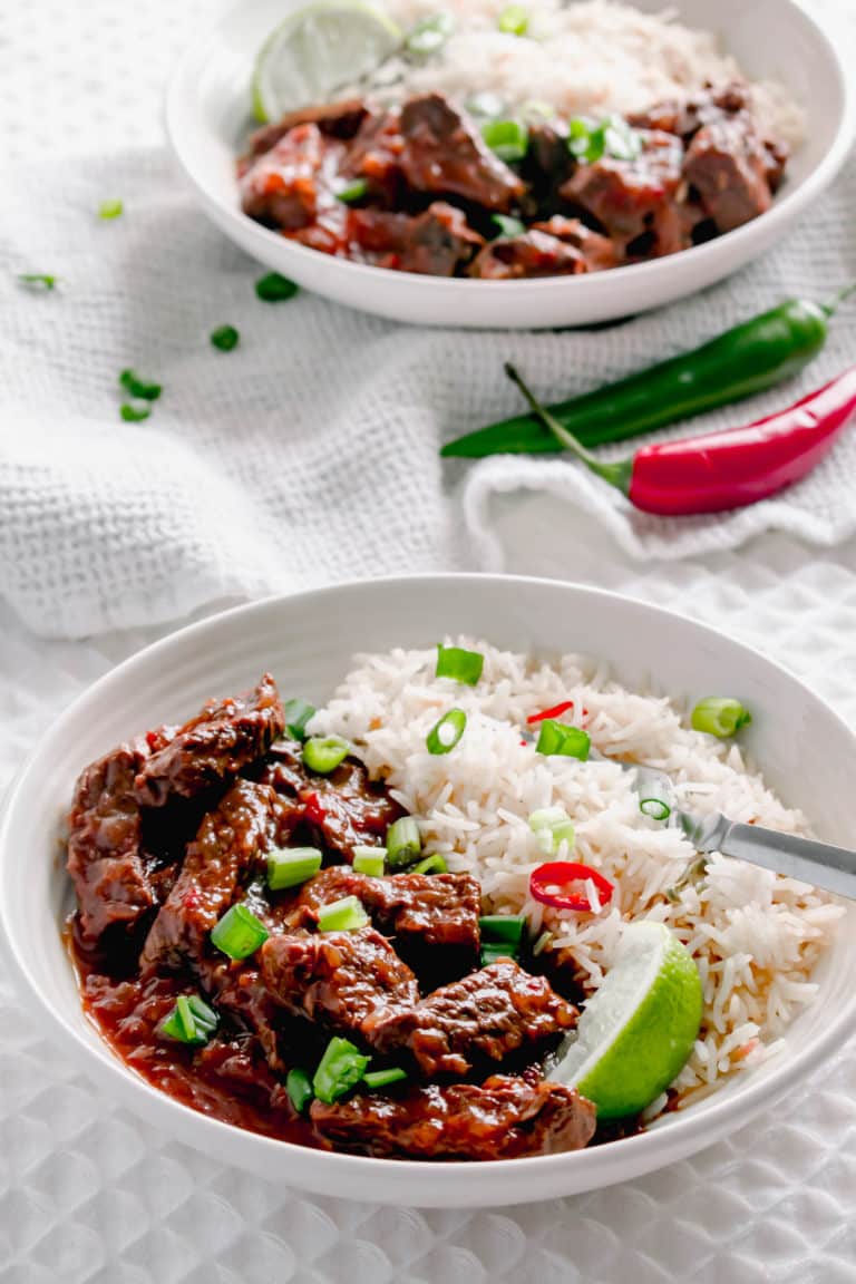 Slow Cooker Chinese Chilli Beef Recipe | Hint Of Helen