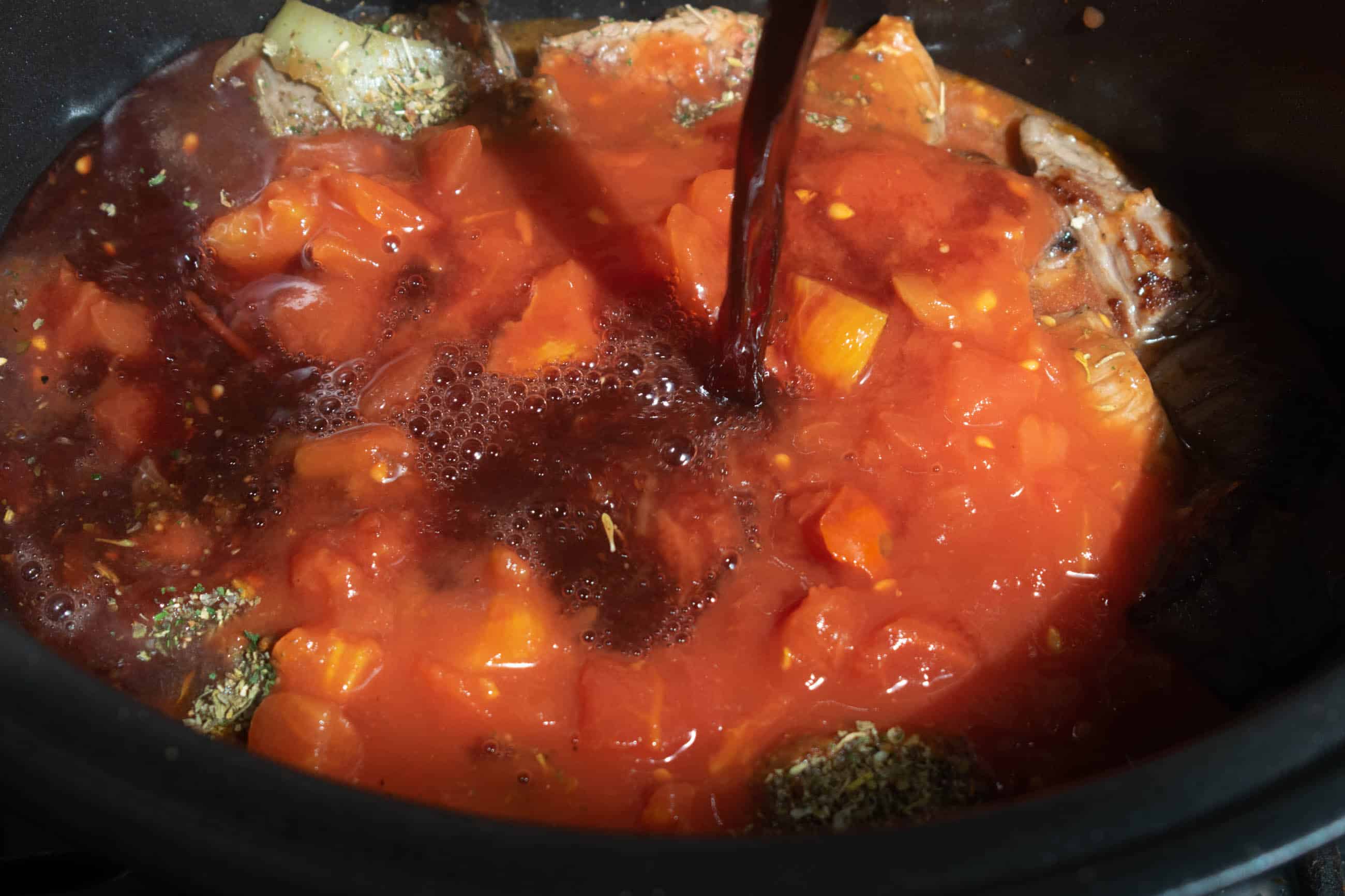 tomato and beef in slow cooker