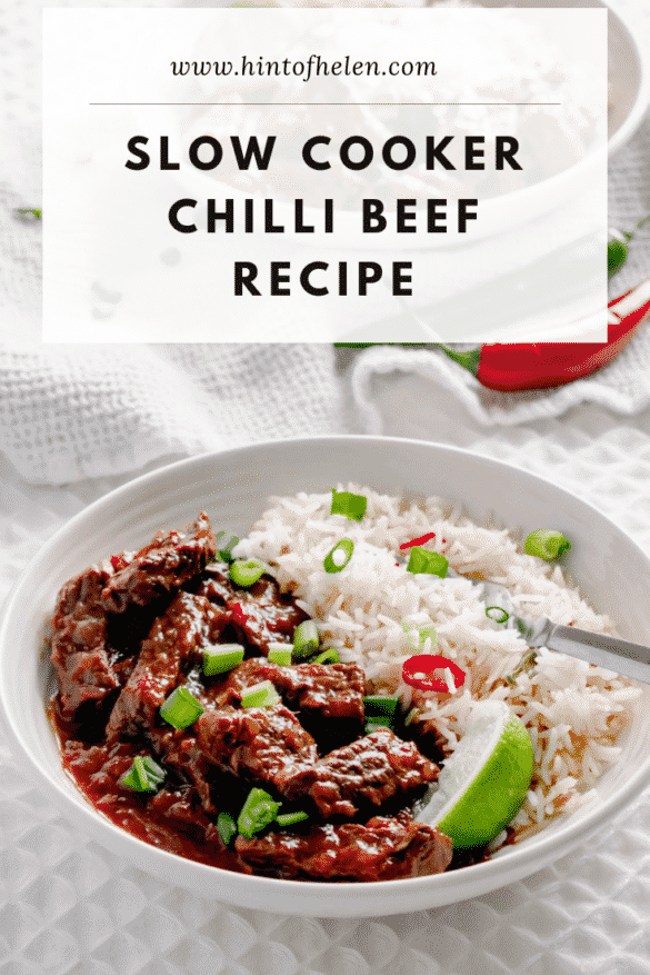 Slow Cooker Chinese Chilli Beef Recipe | Hint Of Helen