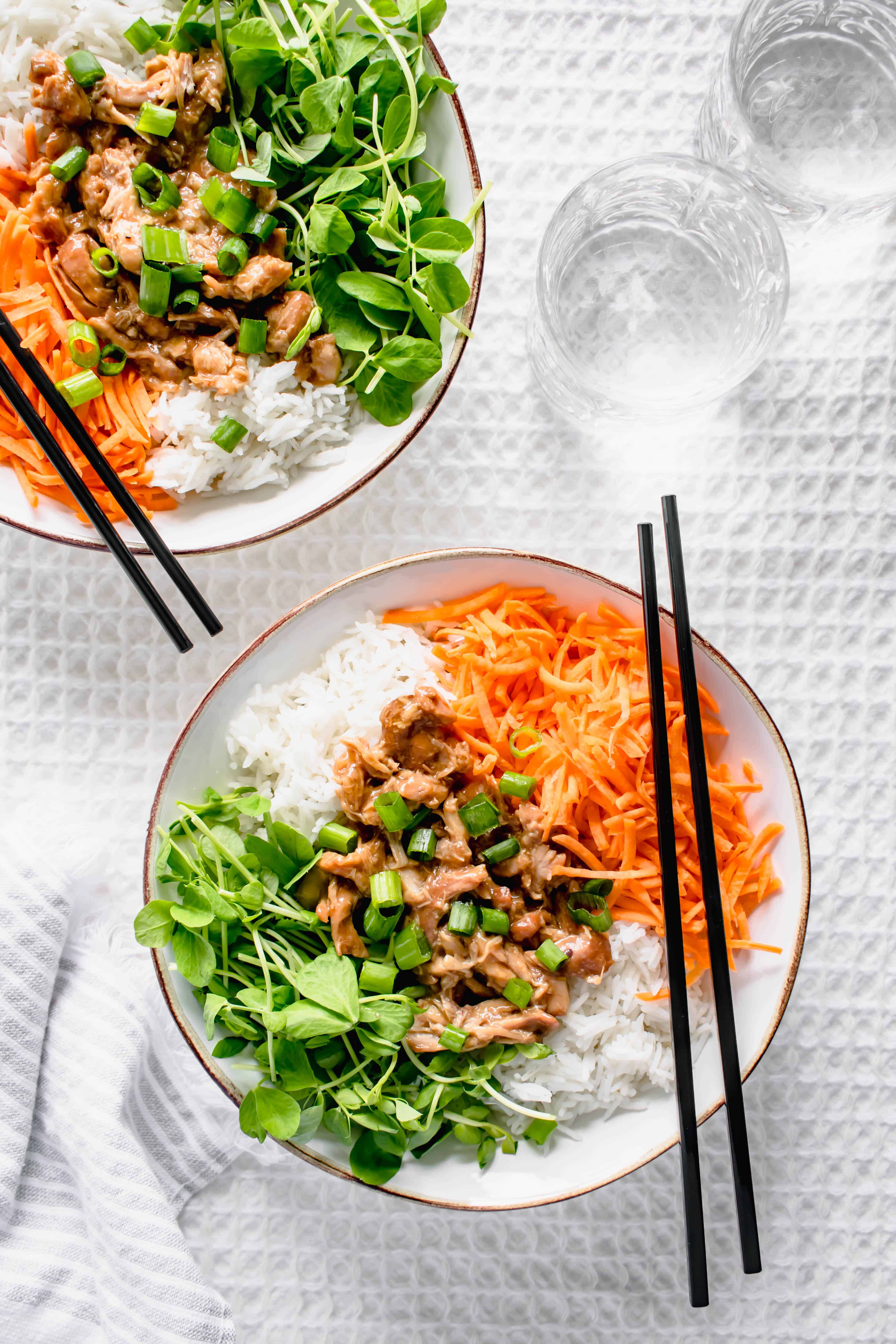 Slow Cooker Chicken Donburi Bowl Recipe Hint Of Helen