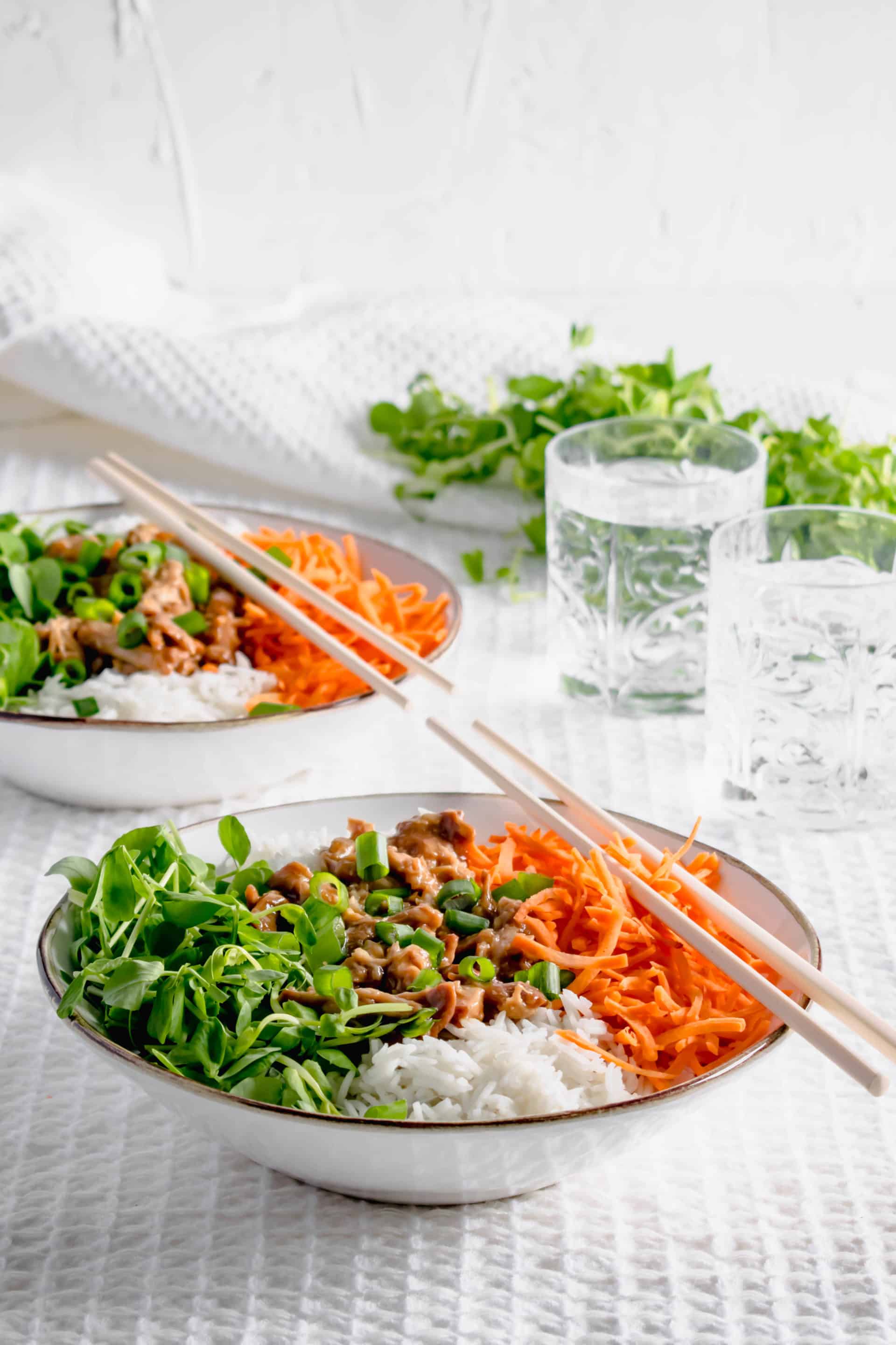 Slow Cooker Chicken Donburi Bowl Recipe Hint Of Helen