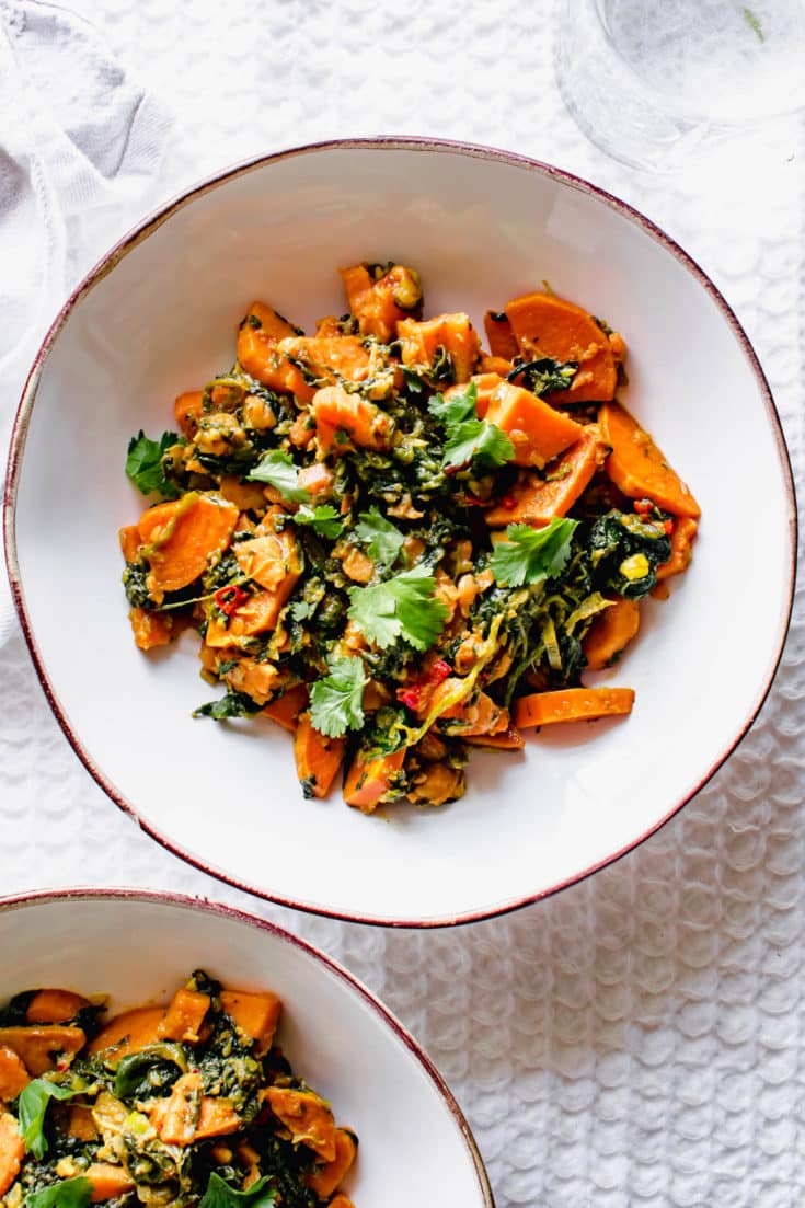 Sweet Potato Saag Aloo Recipe | Superfood | Hint Of Helen