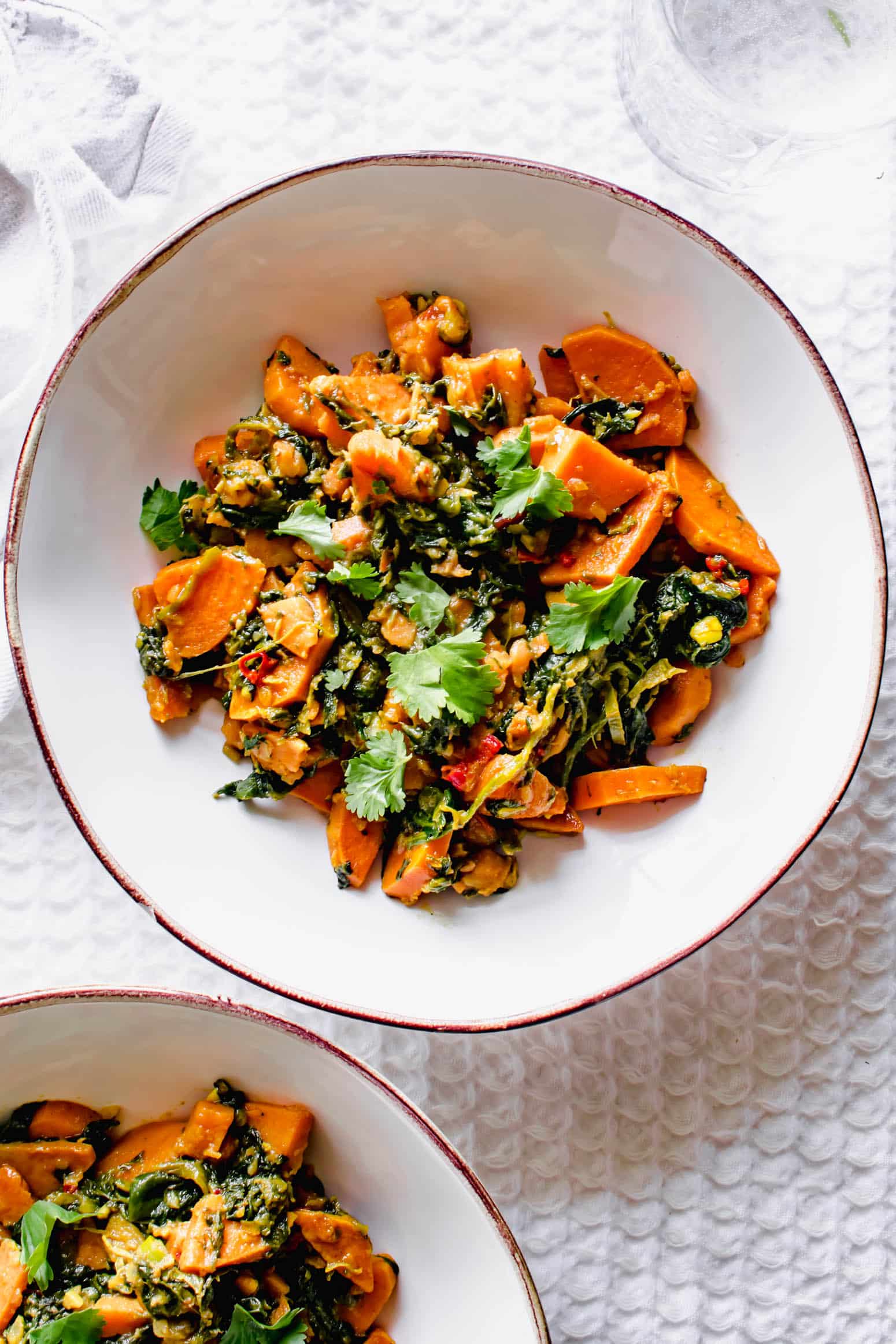 Sweet potato Saag Aloo Recipe