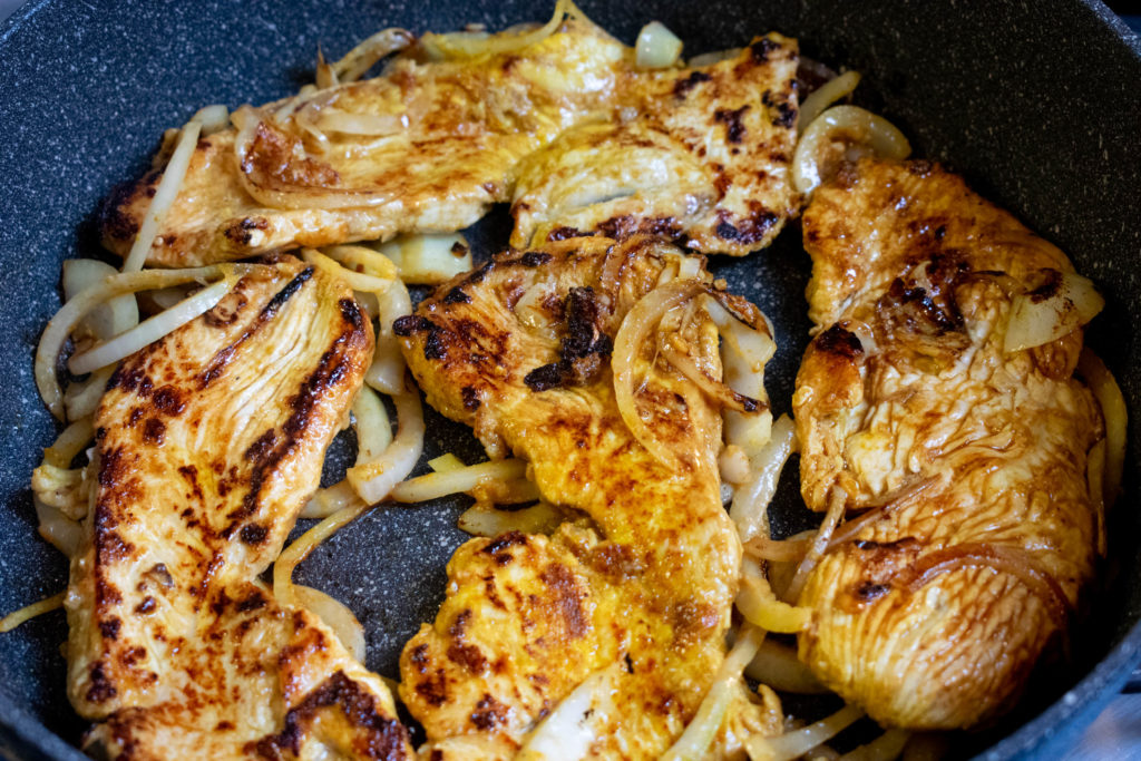 Turkey Steaks cooking