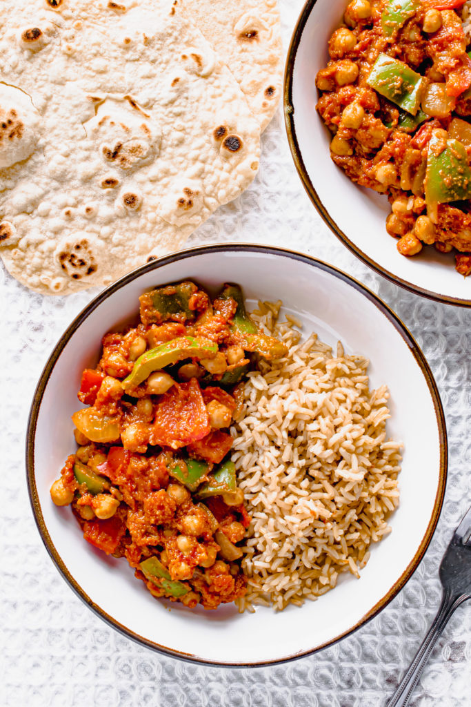 Chickpea Balti Curry Easy 'Pantry' Recipe Hint Of Helen