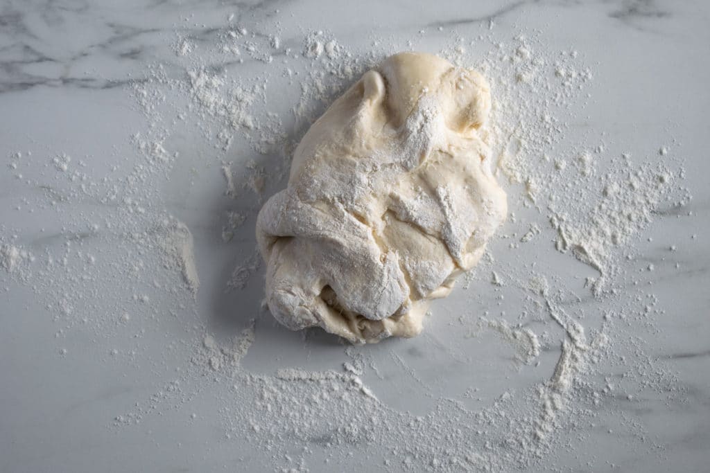 dough on floured work surface