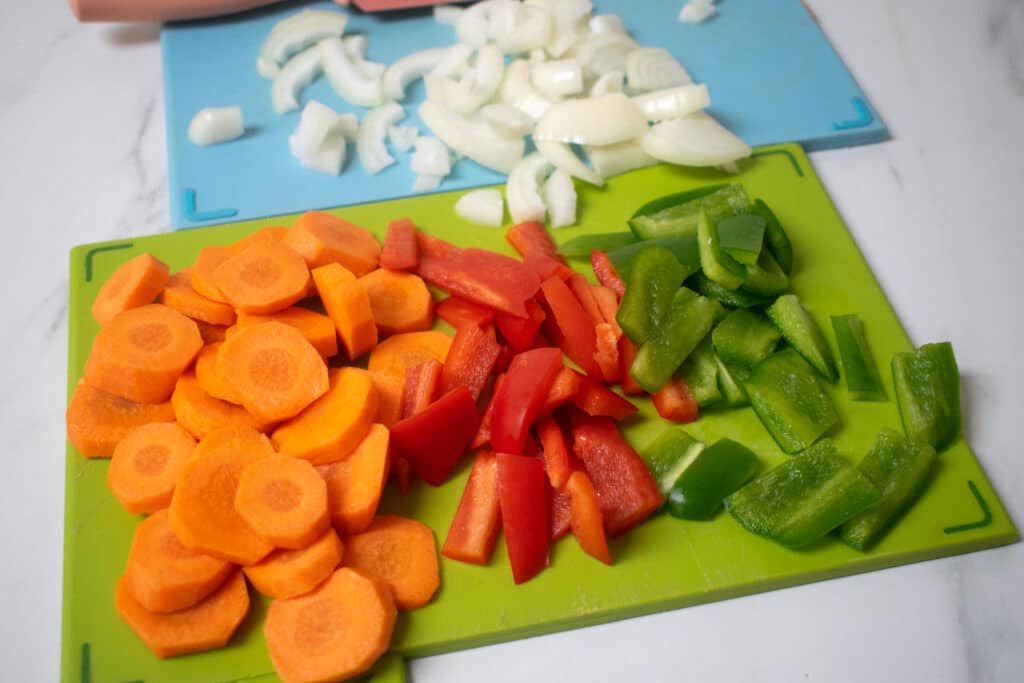 chopped vegetables