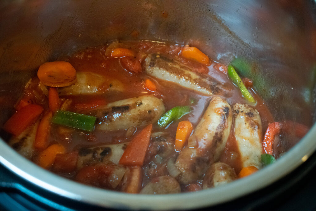 slow cooker sausage casserole