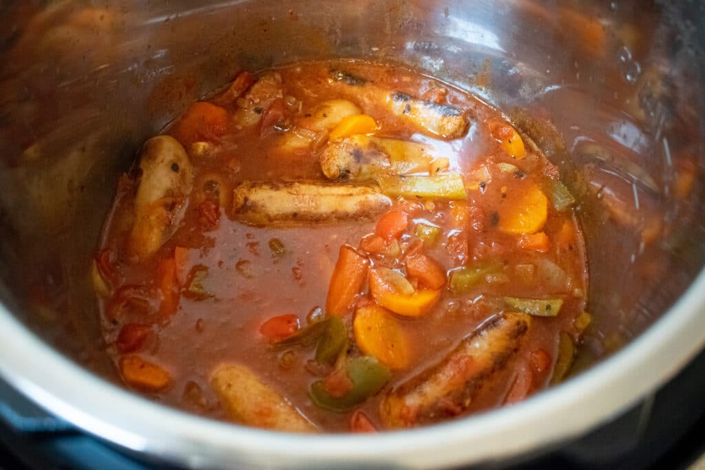 slow cooker sausage casserole