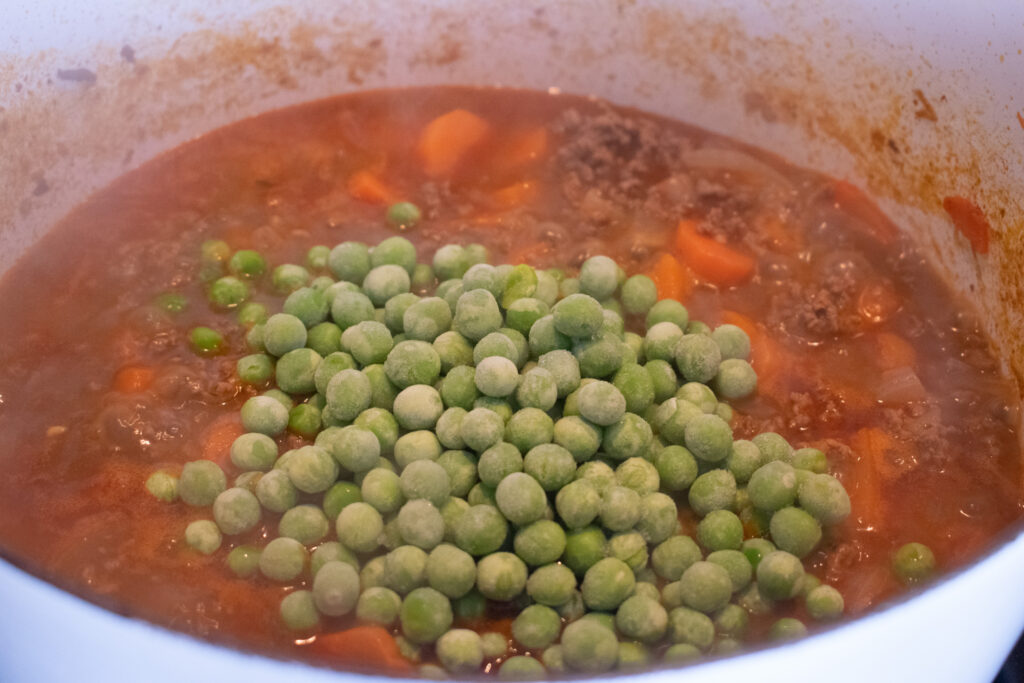 peas cottage pie