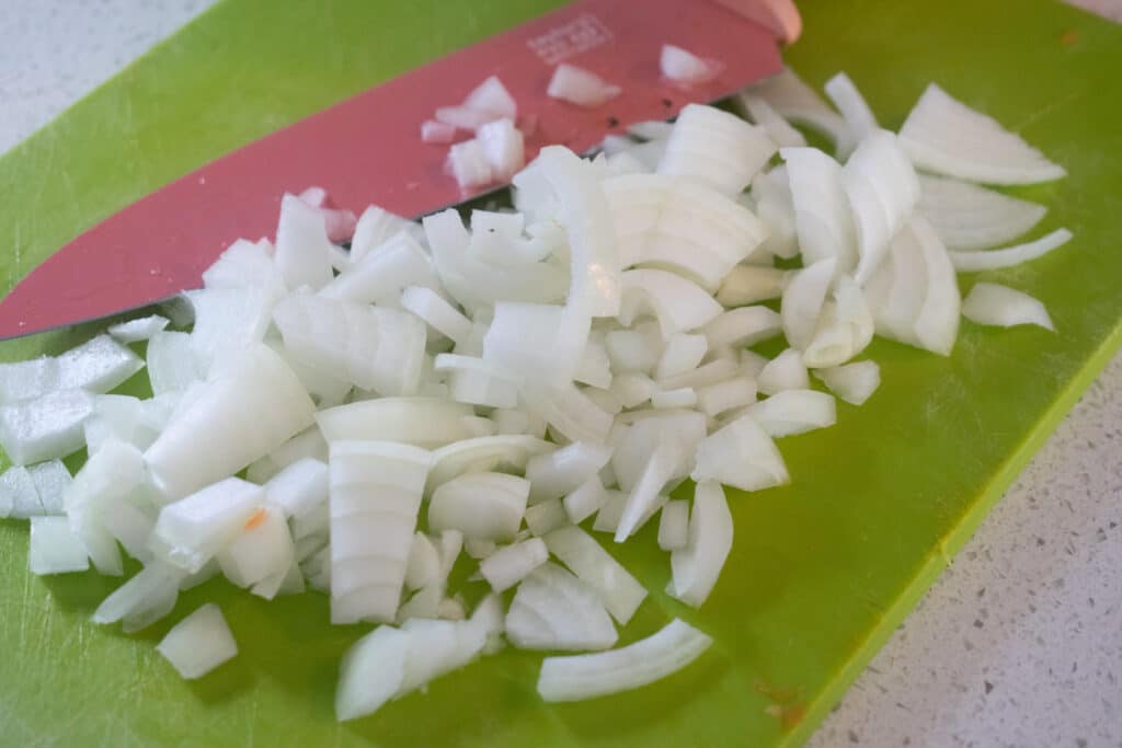 chopped onions