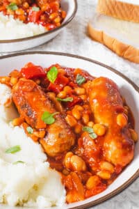 Sausage and baked bean casserole recipe