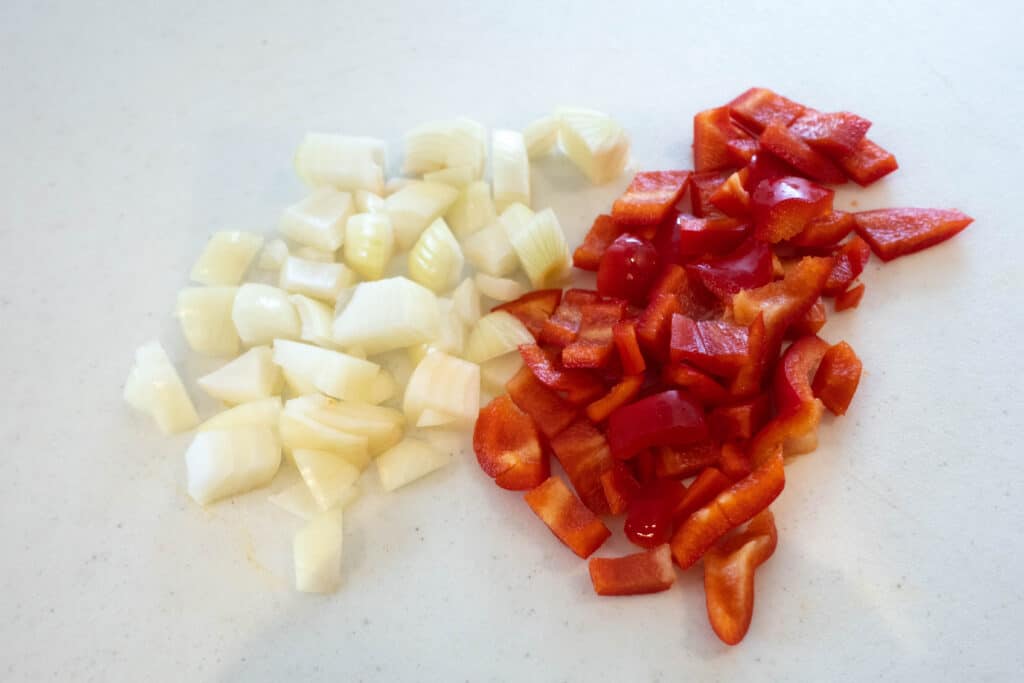 Onions and peppers