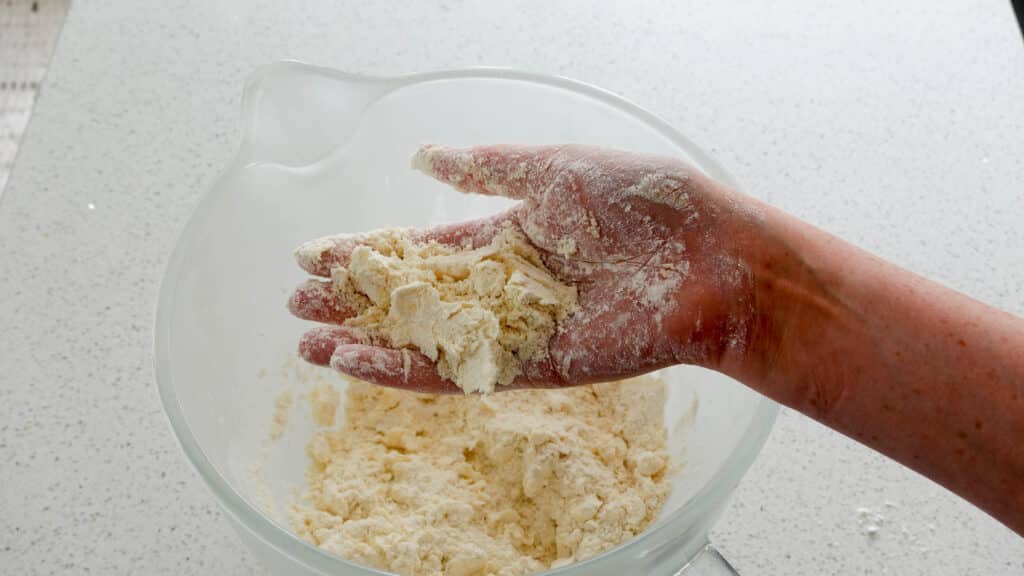 shortcrust pastry coming together