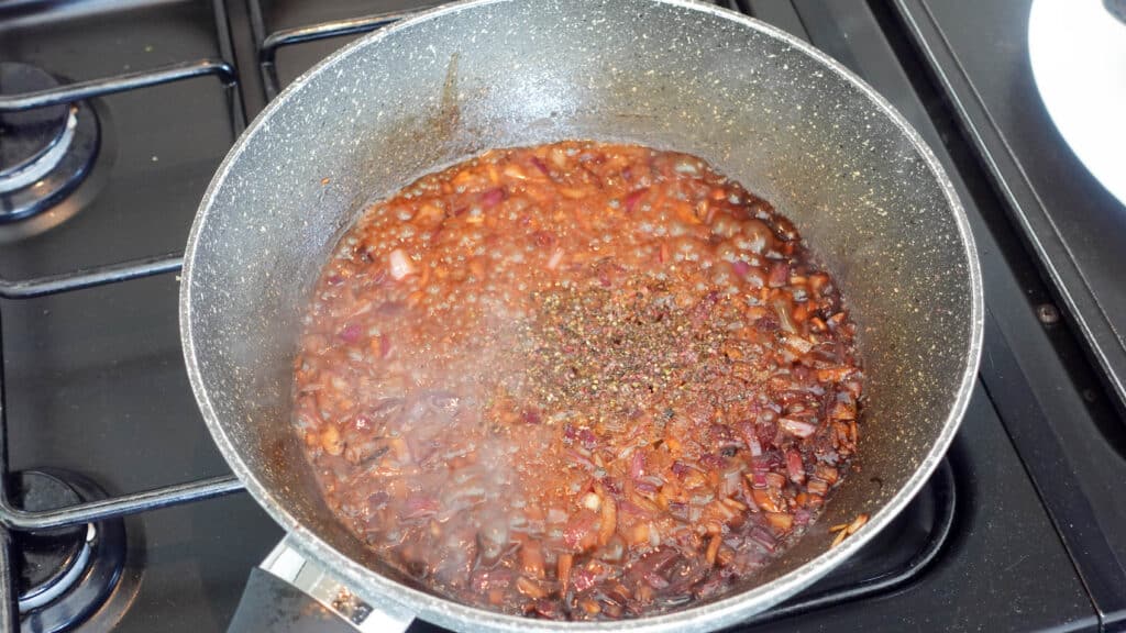 peppercorns in a pan