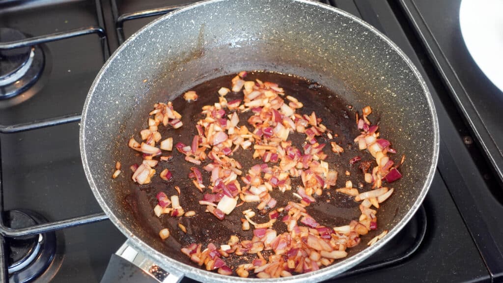 browned onions and garlic