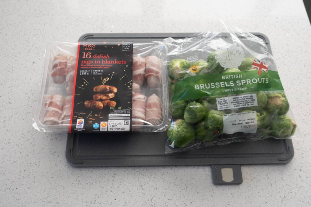 pigs in blankets and sprouts
