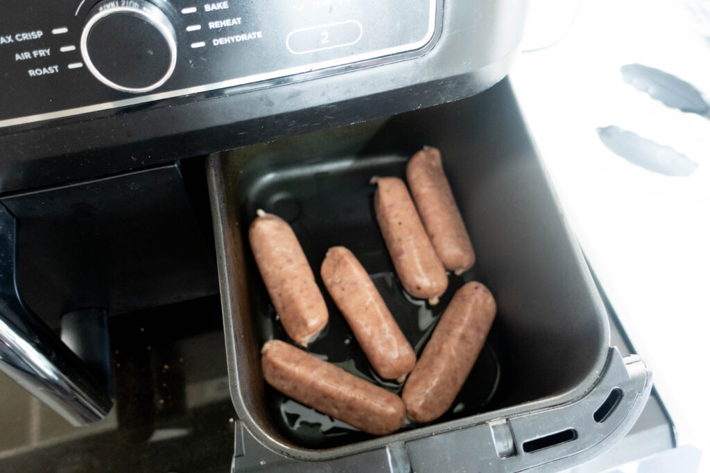 sausages in ninja dual air fryer for toad in the hole recipe