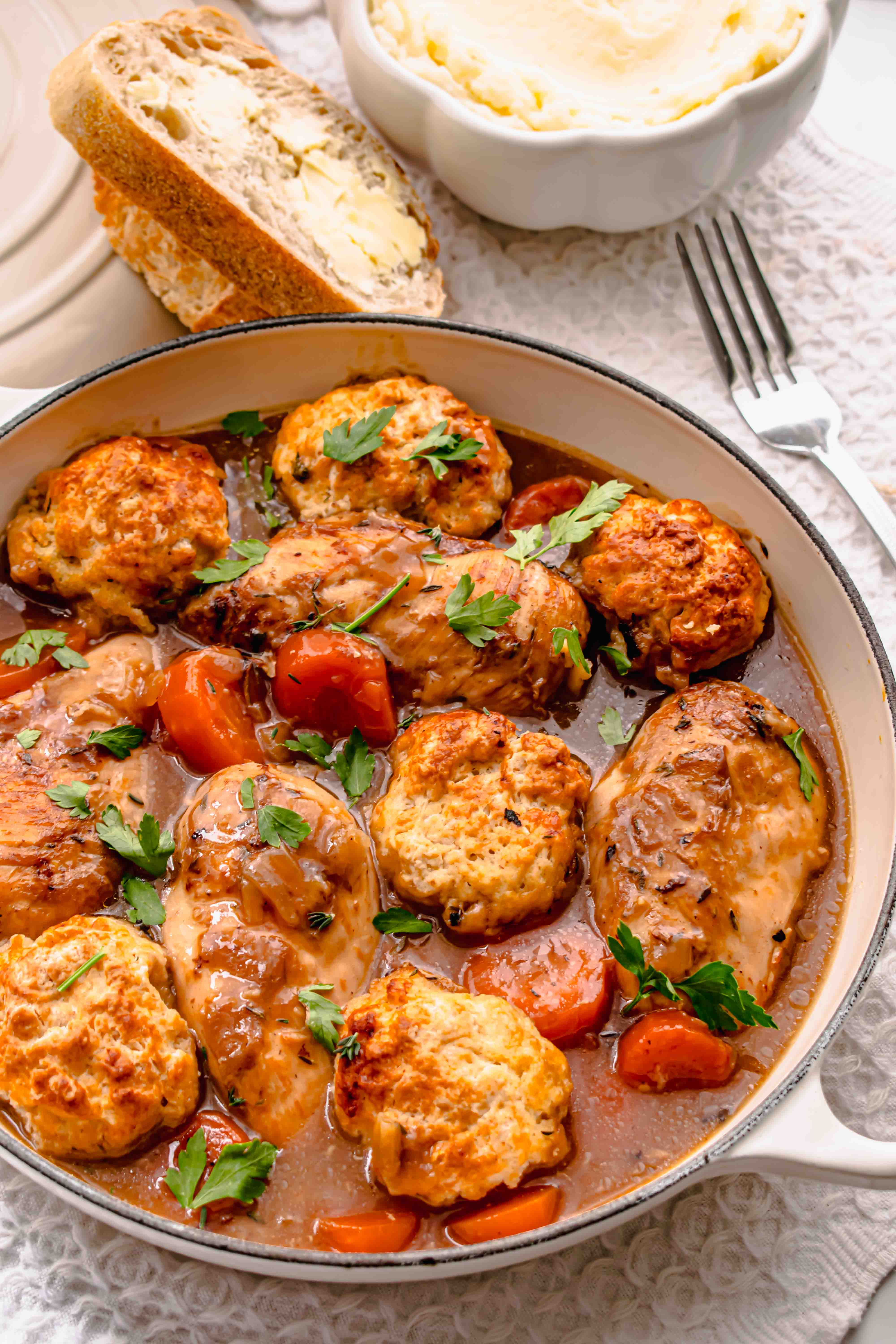 Traditional Chicken Casserole With Dumplings Hint Of Helen
