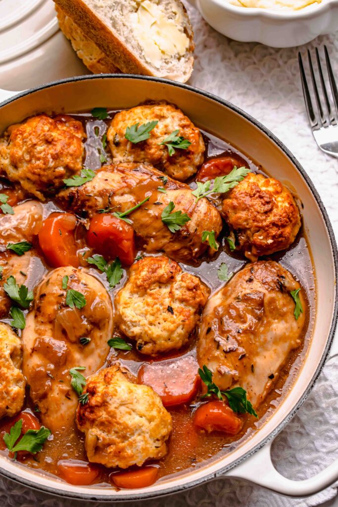 classic chicken casserole with dumplings recipe