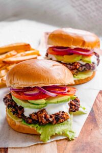 mexican fajita burgers in the ninja dual air fryer