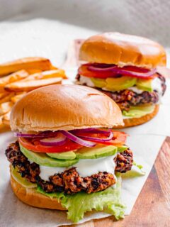 mexican fajita burgers in the ninja dual air fryer