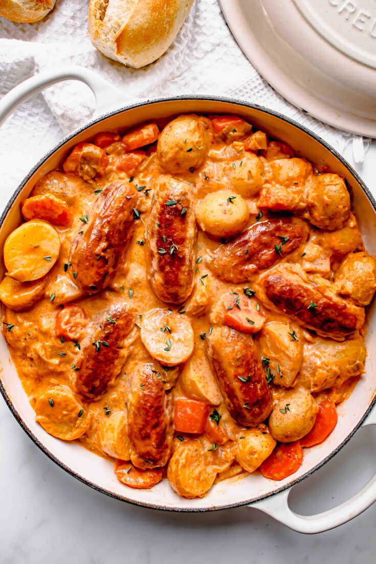 Sausage leek and potato casserole recipe