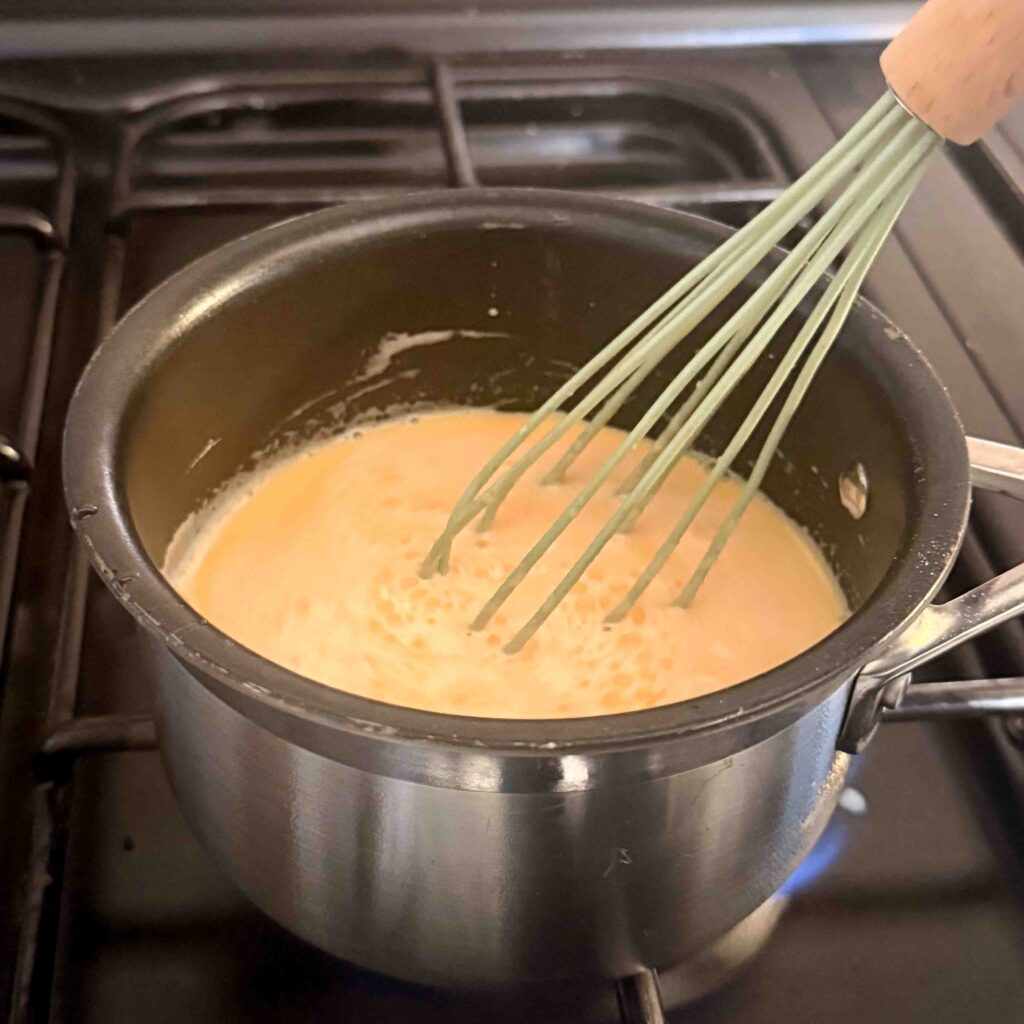 whisking custard