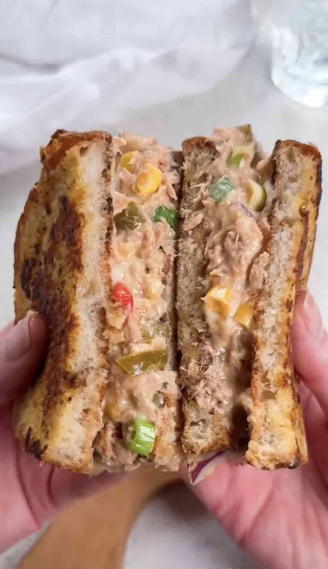 Spicy tuna melt recipe