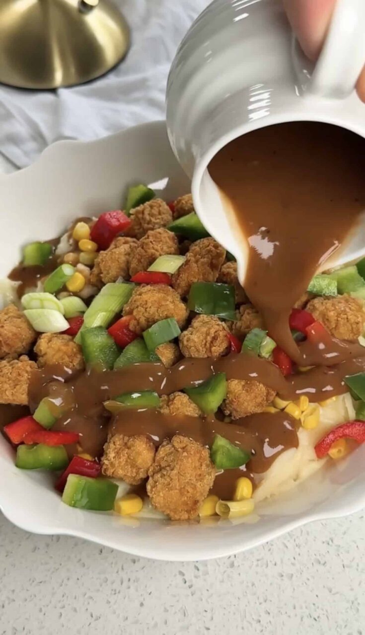 Cheesy KFC style gravy bowl