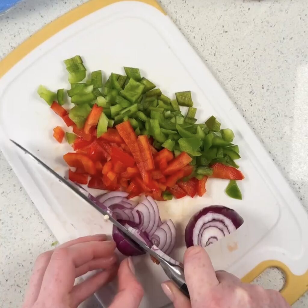 chopping veg