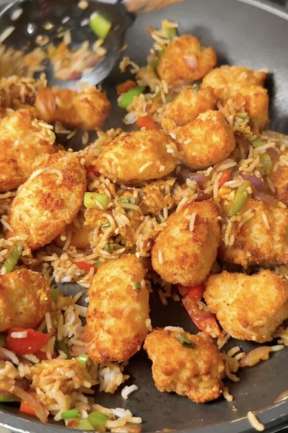 salt and pepper chicken fried rice