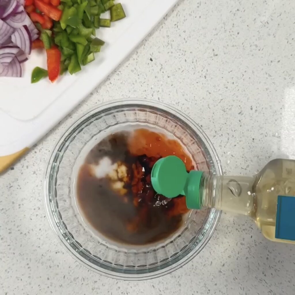 Prep the sauce and veg