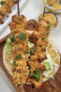 Chicken Satay Flatbreads