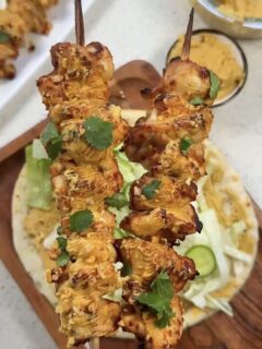 Chicken Satay Flatbreads