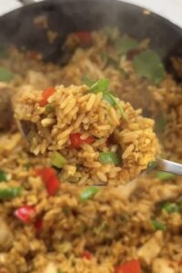 Singapore Chicken Fried Rice