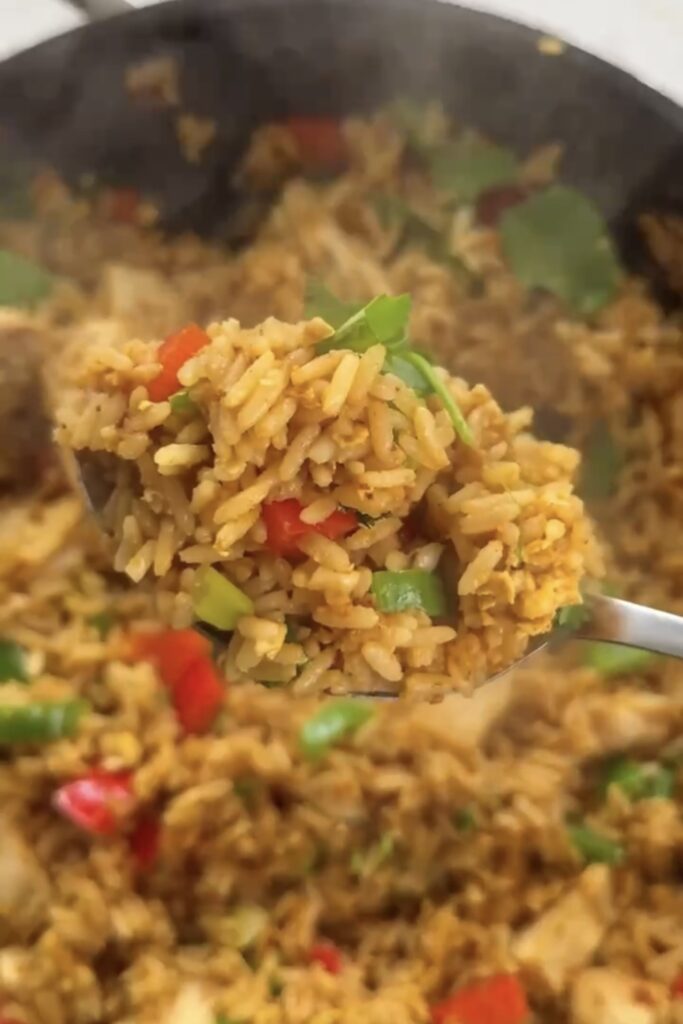 Singapore Chicken Fried Rice