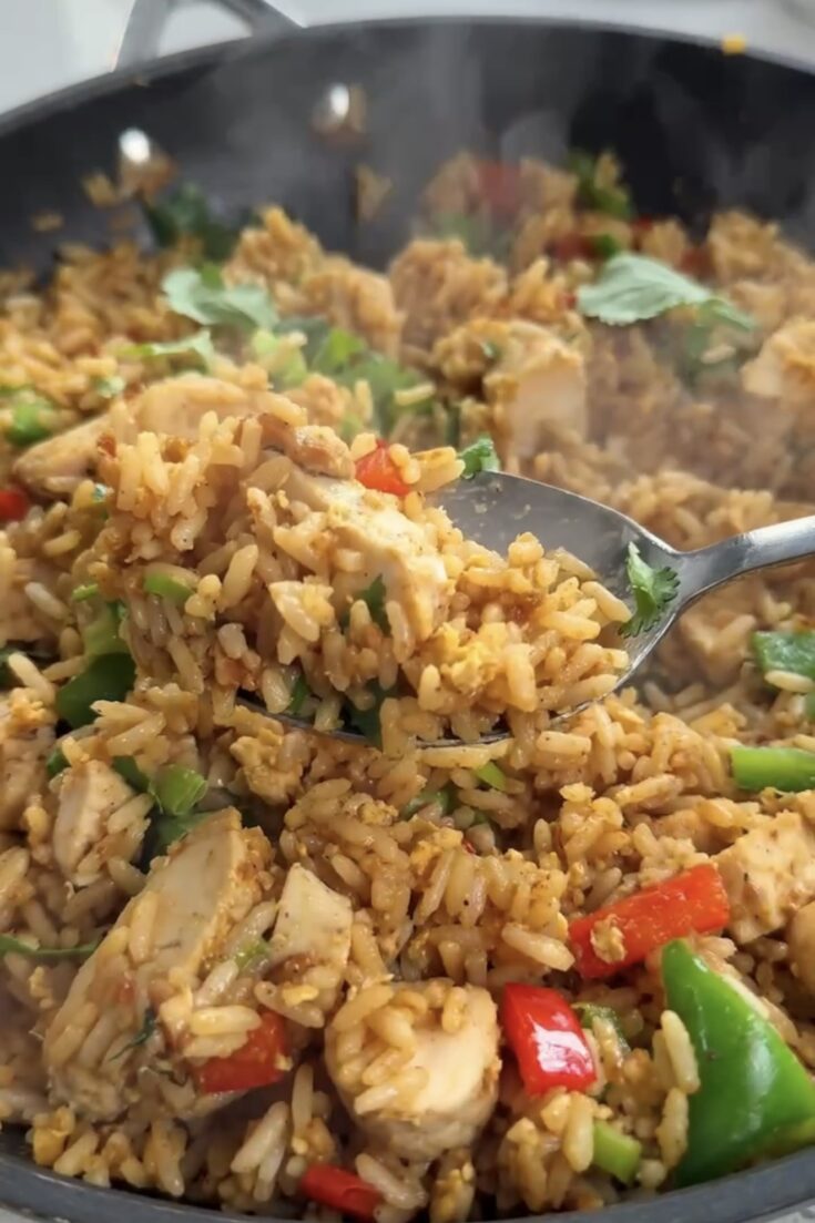 Singapore Chicken Fried Rice