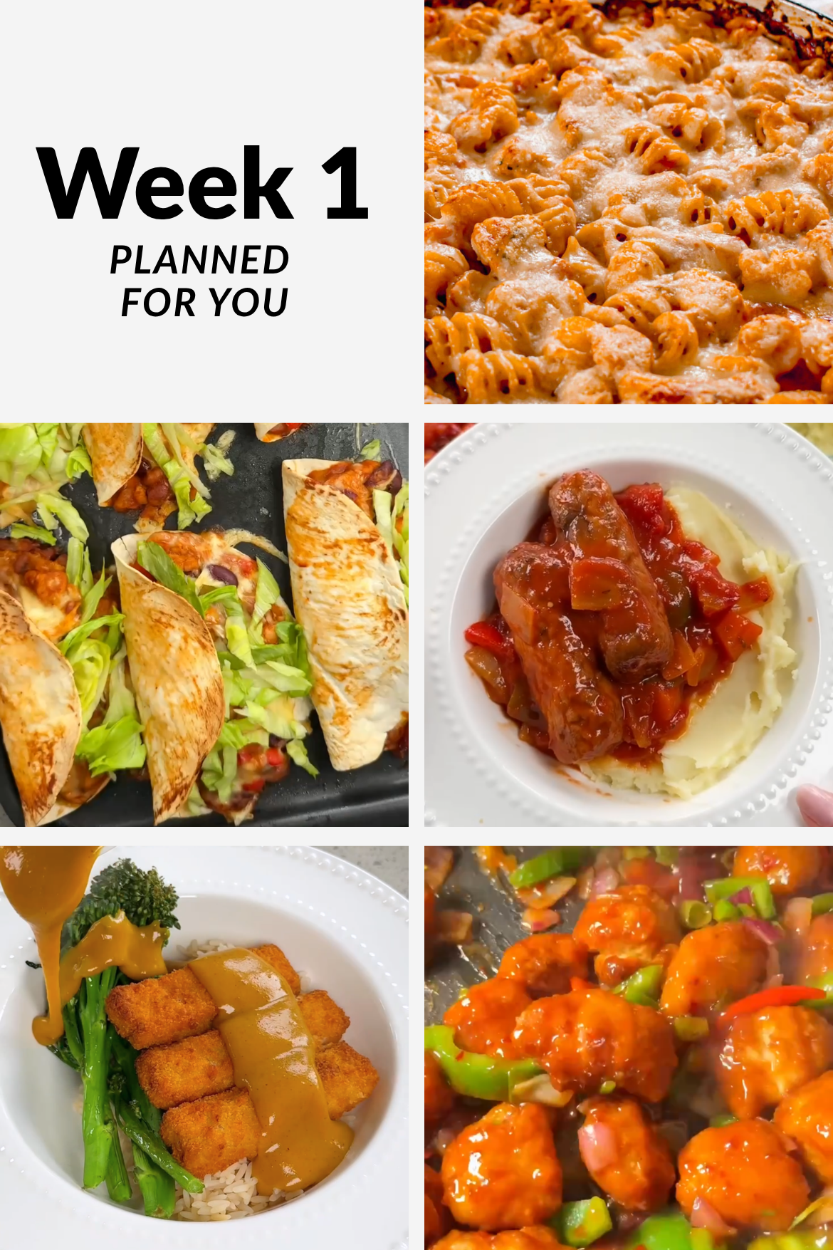 Week 1 meal plan - planned for you