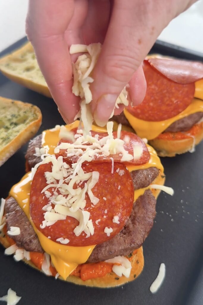 pepperoni pizza burgers