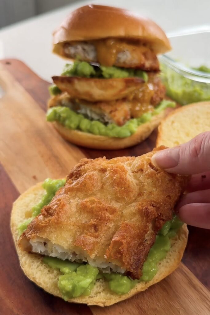 battered fish burger