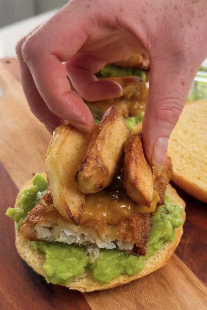 layering chippy burger